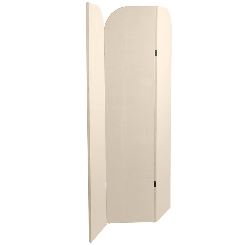 Red Lantern 6 ft. Modern Arch Velvet Room Divider Cream