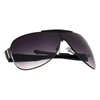 Khan Dune - Rounded Zigzag Oversized Shield Sunglasses (Smoke Gunmetal)