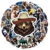 50pcs Grizzly Bear Stickers for friendss friend Teens, Vinyl Waterproof