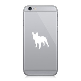 RDW Pair of French Bulldog Cell Phone Stickers Mobile Dog Canine Frenchie - White