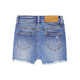 KIDSCOOL SPACE Big Girls Boys Jeans Shorts,Ripped Frayed Raw Hem Simple Design Cute Summer Denim Pants,Blue,5-6 Years