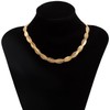 Wendalern Golden Snake Chain Necklace Double Layer Twist Herringbone Choker