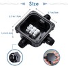 GWHOLE 4Pcs Waterproof IP66 Outdoor Electric Junction Project Box, 3-Way