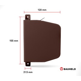 BAUHELD BAUHELD? Rolladen-Gurtwickler Aufputz [Einf?delautomatik] - Robuster Rollladen Aufwickler fr Rolladengurt 14mm [ohne Gurt] - 180 Schwenkbar - Mini Rollo-Wickler mit Lochabstand 153mm - Braun
