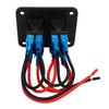 Rocker Switch Panel 2 Gang On Off Pre Wired Red