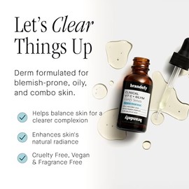 Brandefy Vitamin C + Silym Clarify Serum - Face Salicylic Acid Serum for Blemish-Prone Skin, Promotes Clear Complexion, Anti-Aging, Brightening, Made 