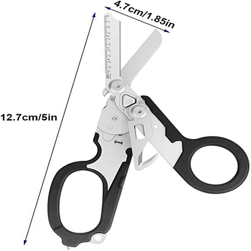 6 in 1 Multitool Plier Shears, Portable Folding Pliers Scissors,