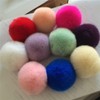 Gift girl 2 PCS 2 Inch Removable Rabbit Fur Ball