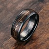 100S JEWELRY Gunmetal Circuit Board Inlay Tungsten Rings For Men