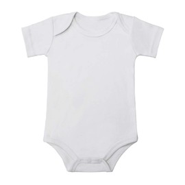 BINIDUCKLING Baby Girls' Bodysuit 3-Pack Short Sleeve Plain, White