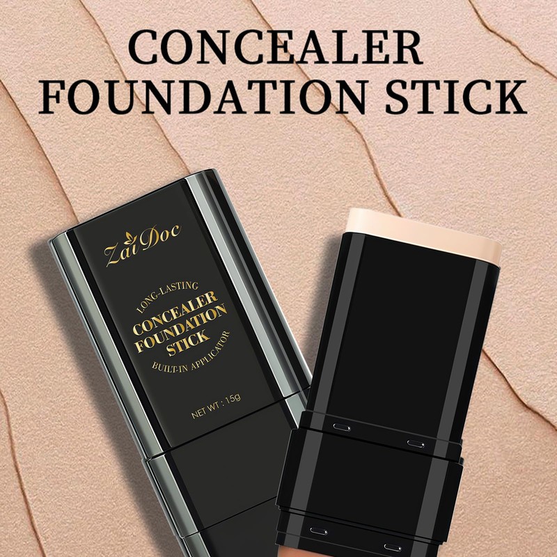 ZAIDOC Long-Lasting Concealer Foundation Stick, Creamy Full Coverage, Hydrating Olive