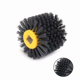 JIUNENG Abrasive Wire Drawing Wheel,5 Inch Nylon Drum Burnishing Wheel Brush for Wooden Furniture Polishing and Deburring 80 Grit 120mm