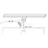 SEBSON SEBSON LED Spiegelleuchte 30cm, Bad IP44, Aufbauleuchte + Klemmleuchte,