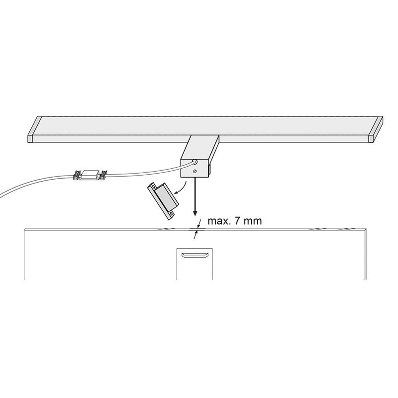 SEBSON SEBSON LED Spiegelleuchte 30cm, Bad IP44, Aufbauleuchte + Klemmleuchte,