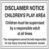 V Safety Disclaimer Notice Sign - 300mm x 200mm -