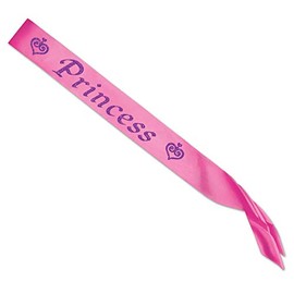 Princess Satin Sash Party Accessory (1 count) (1/Pkg)
