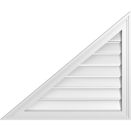 Signature Urethane GVSRL30X2502SF Right Triangle Left Side Brickmould Frame, Primed Tan Signature Series Surface Mount Gable Vents, 30-in. W x 25-in. H, Unfinished