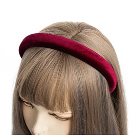 axy HRK10 Padded Velvet Headband Beautiful Women's Headband Hair Accessories Hair Band (Red)