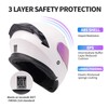 JQF Gear Modular Motorcycle Helmet Dual Visor Flip Up Full