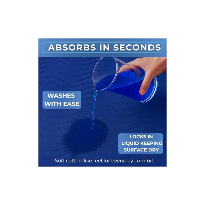2 x Easy Care Solutions Washable Bed Pad Protector with