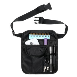 EupHHonycs Server Waist Pouch Black Restaurant Waiter Waist Tool Pouch Bag with Adjustable Belt Short Canvas Pocket Waitress Apron Utility Belt Bag for Waiter Waitress