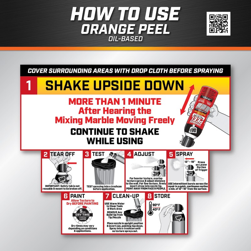 Spray Texture Orange Peel Oil Based Wall Texture Quick Repair,