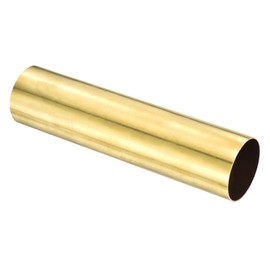 sourcing map H62 Brass Round Tube, 50mm OD 1mm Wall Thickness 200mm Length Seamless Precision Straight Pipe Tubing for DIY Projects Crafts Gardening Industry Precision Applications