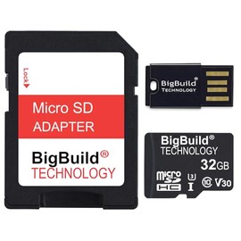 BigBuild Technology 32GB U3 Micro SDHC Memory Card For Nextbase iQ Smart, Miofive S1 Ultra, 70mai Omni, Vantrue N4 Pro, Viofo A329 Dash Cam
