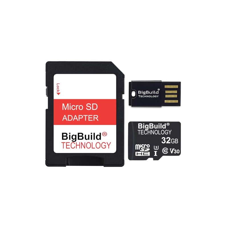BigBuild Technology 32GB U3 Micro SDHC Memory Card For Nextbase