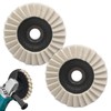 Zalizr 2 PCS Wool Felt Flap Polishing Discs, 115 MM/4.5"