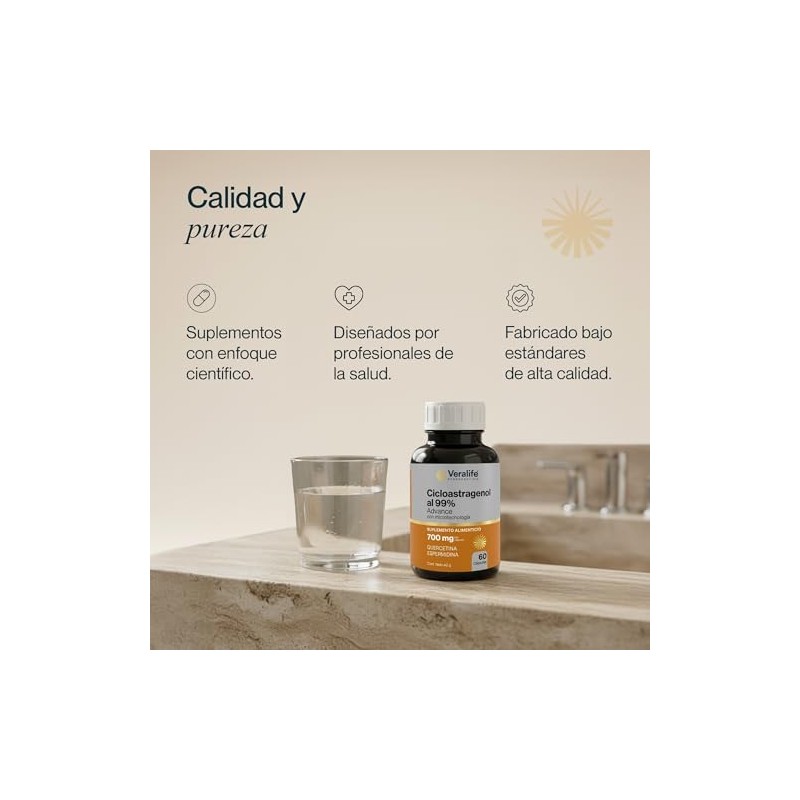 Veralife Cicloastragenol Quercetina Espermidina Capsulas Premiun Microtecnologia