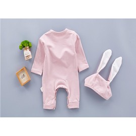 LIKPOJA Newborn Baby Boys Girls My First Easter Bunny Outfits with Baby Bunny Ears Easter Hat Clothes Set Gifts Rabbit Rompers Easter Presents for Babies(A5,0-3 Months)