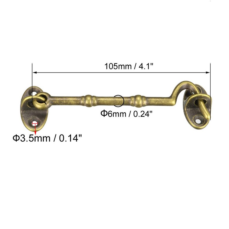 sourcing map 1 x 4.1 inch cabin hook eyelet latch