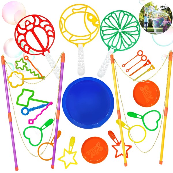 Pack of 24 Soap Bubble Sticks, Giant Soap Bubbles, Soap