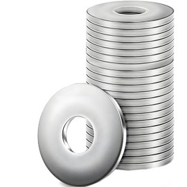 ZHSHXNGY Washers M6 Nylon Washers, Aluminum, Flat Washer, Large 304 Stainless Steel (for M6, Outer Diameter 0.8 inches (20 mm), Thickness 0.04 inch (1 mm)), Pack of 30
