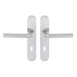 Bricard 666457 Set Stainless Steel Handles on Tempo Pop Chamber Plate, Interior Door with Key