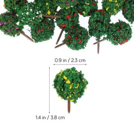 Toyvian 50Pcs Modellbäume 1. 4 Zoll Miniaturbäume Diorama Lieferungen Gefälschte Architekturmodellbäume Zugbahnlandschaft Für DIY -Gebäude Model Landschaft Landschaft Dollhouse Fairy