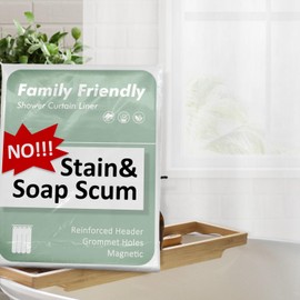 Frosted Shower Curtain Liner - Premium PEVA Shower Liner for Bathroom, BPA & PVC Free, No Chemical Smell, Lightweight Shower Curtain with 3 Magnets, Metal Grommets - Frost, Standard Size