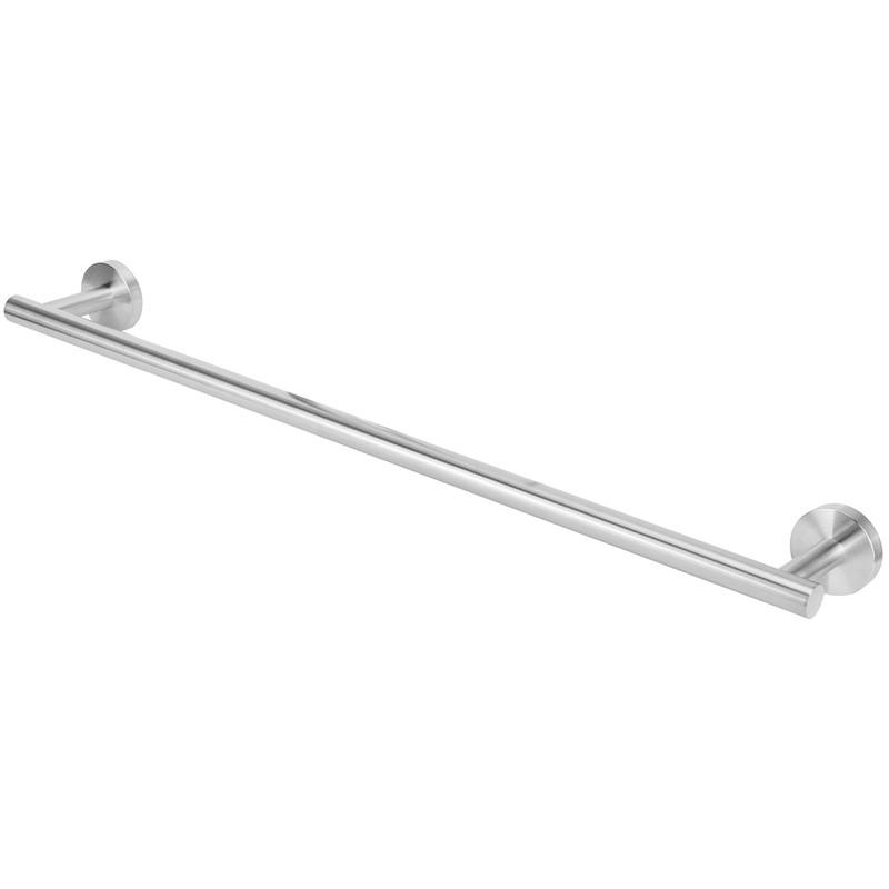 Stainless Steel Single Rod Towel Rack Round Base Bathroom Bedroom