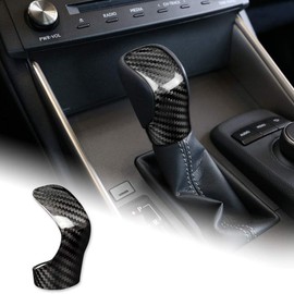AIRSPEED Car Gear Shift Knob Head Cover Handle Sticker Interior Trim for Lexus IS250 IS350 IS200T 2014-2022, for Lexus ES RX GS NX RC, Carbon Fiber