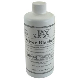 JAX Silver Blackener - Metal Finishing Solution - Antique Finish Without Heat or Electricity - Pint