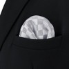 [S&W SHLAX&WING] Men's Pocket Square Plaid Prom Party Large Tall,