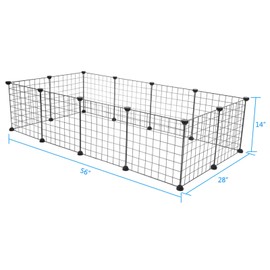 Small Animal Playpen,Pet Playpen, Small Animal Cage Indoor Portable Metal Wire Yard Fence for Small Animals, Guinea Pigs, Rabbits Kennel Crate Fence Tent