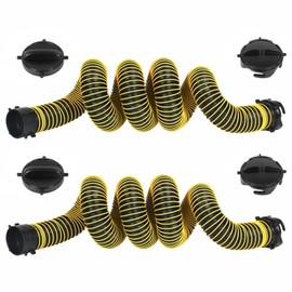 LITBM 20FT RV Sewer Hose Extension, 24-Mil Heavy Duty TPE Material for Abrasion Resistance and Crush Protection, Camper RV Extension Hose with Pre-Attached Bayonet Fittings, Yellow