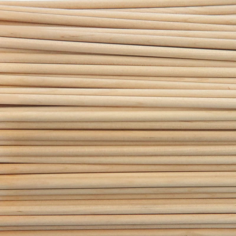VQRTKS Wood Dowel Rods, Wooden Dowels 50 Pcs Craft Sticks