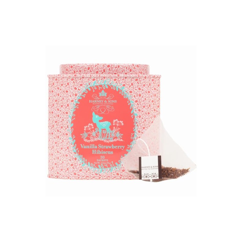 Harney & Sons Organic Vanilla Strawberry Hibiscus Tea | 30ct