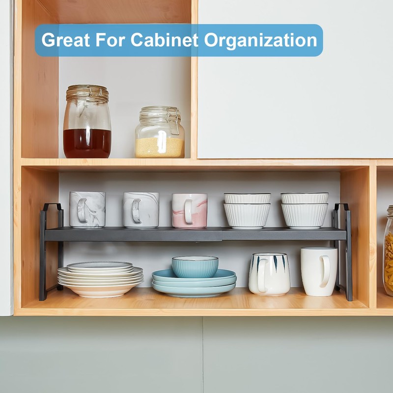 4 Pack Kitchen Cabinet Shelves Organizers, Kitchen Counter Storage Shelf