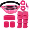 80s Neon Workout Costume Accessories Set 10 PCS Leg Warmers