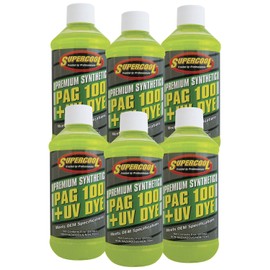 TSI Supercool P100-8D-6CP 100 PAG Viscosity Oil Plus U/V Dye, 8 oz, 6 Pack