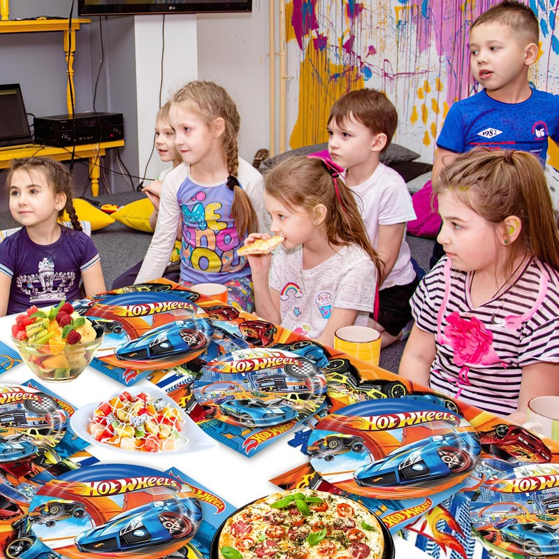 Racing Car Party Tableware Children's Birthday, 41 Pieces Car Paper